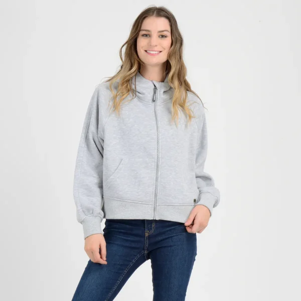 Poleron Full Zipper Storm O'Neill Mujer Gris