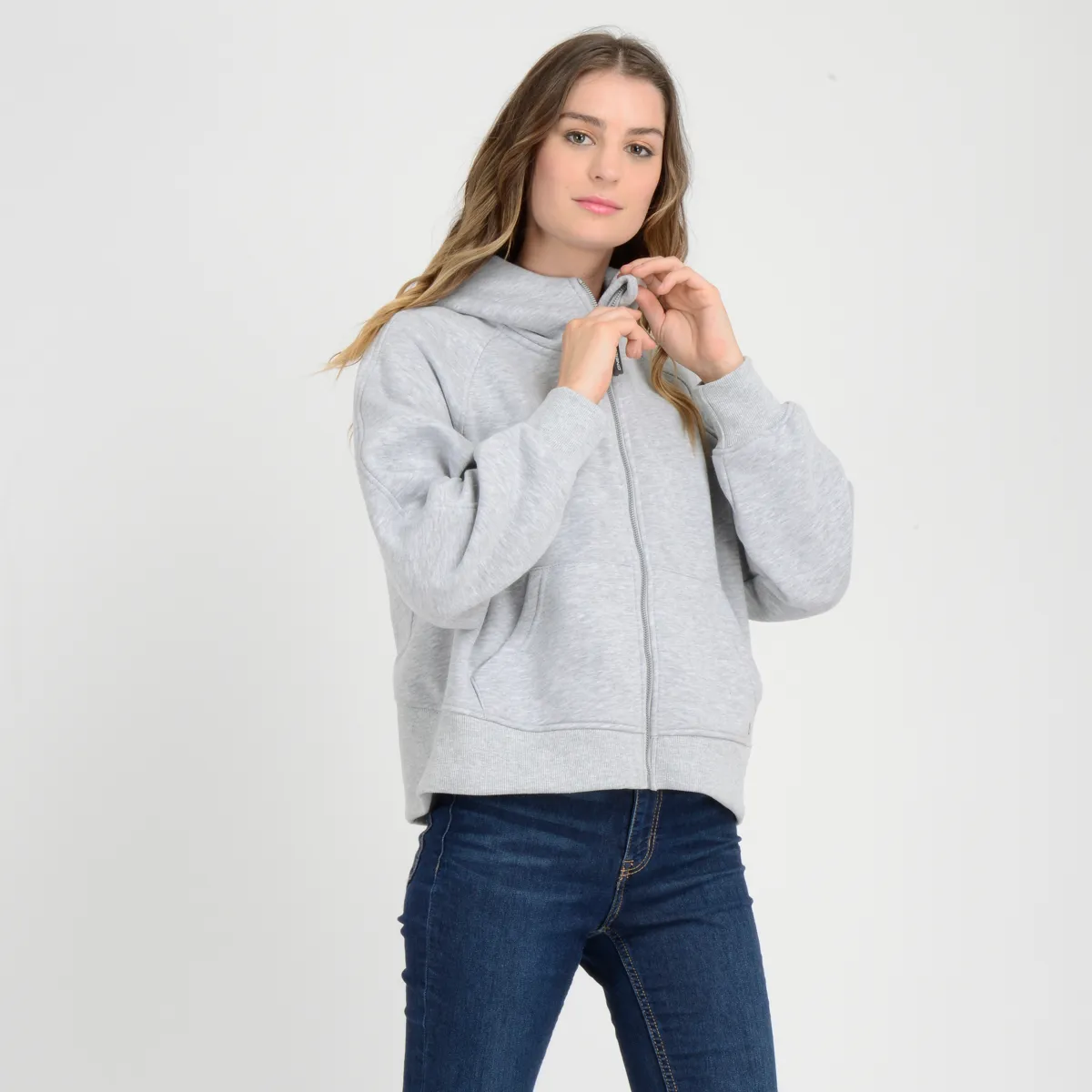 Poleron Full Zipper Storm O'Neill Mujer Gris - Imagen 2