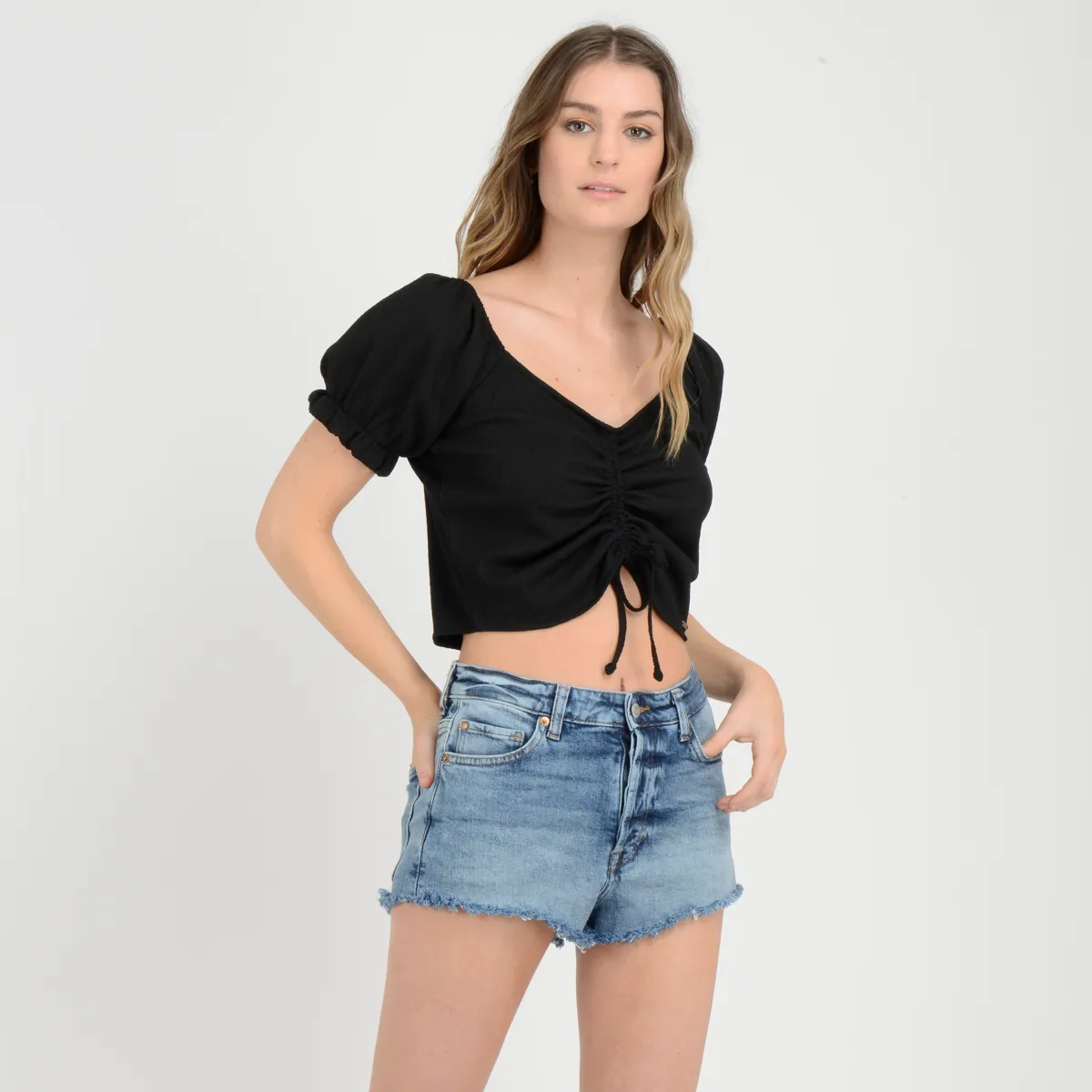 Polera Manga Corta Elastic O'Neill Mujer Negro - Imagen 2