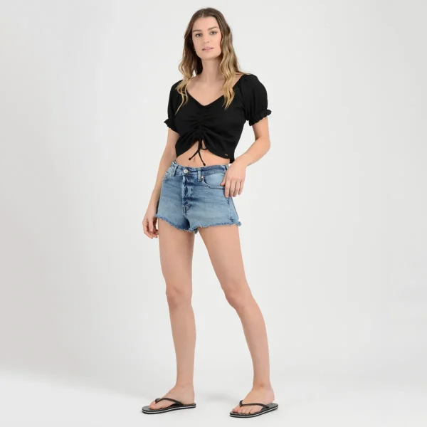Polera Manga Corta Elastic O'Neill Mujer Negro - Imagen 4