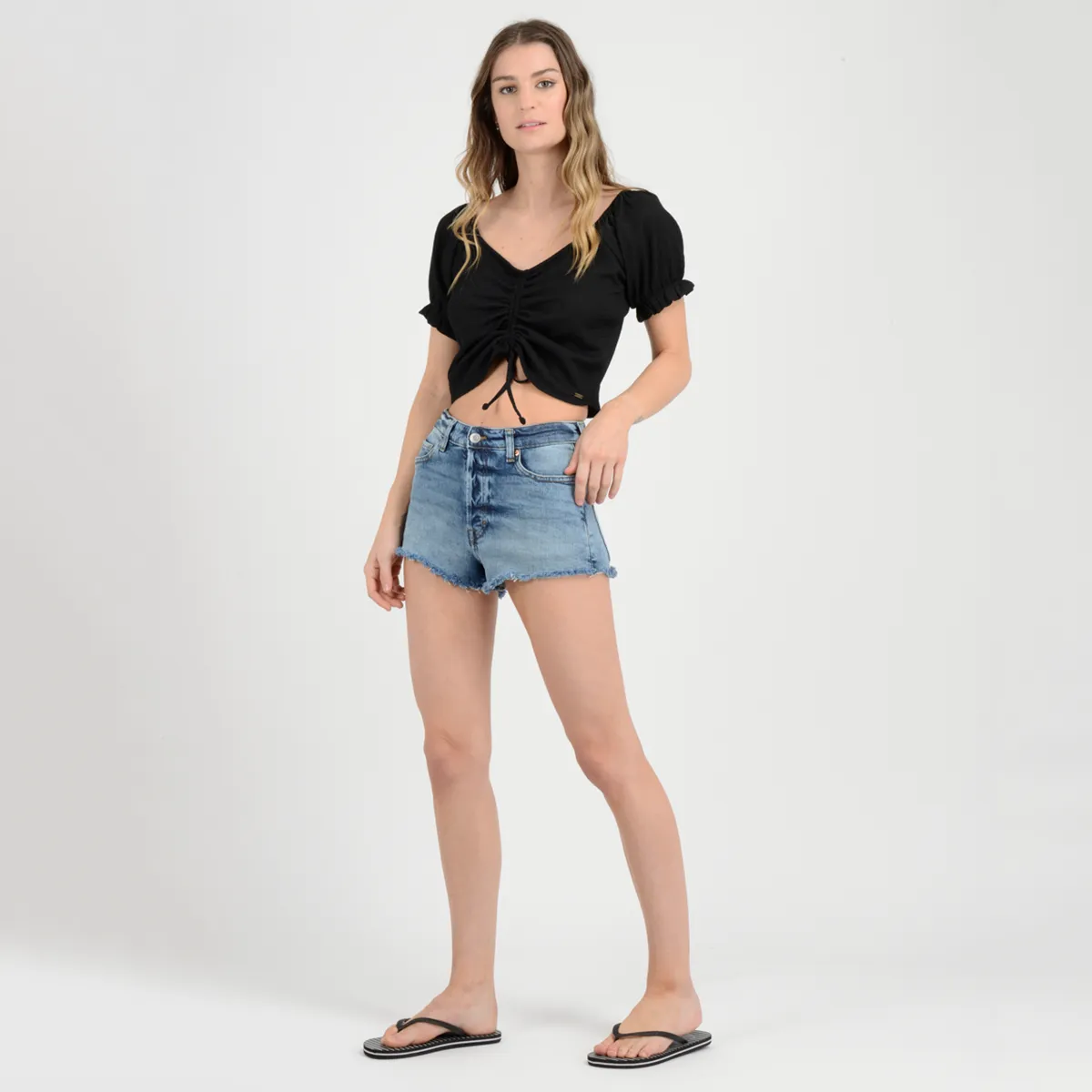 Polera Manga Corta Elastic O'Neill Mujer Negro - Imagen 4