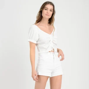 Polera Manga Corta Elastic O'Neill Mujer Blanco