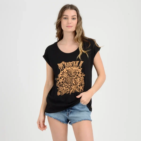 Polera Manga Corta Kota O'Neill Mujer Negro