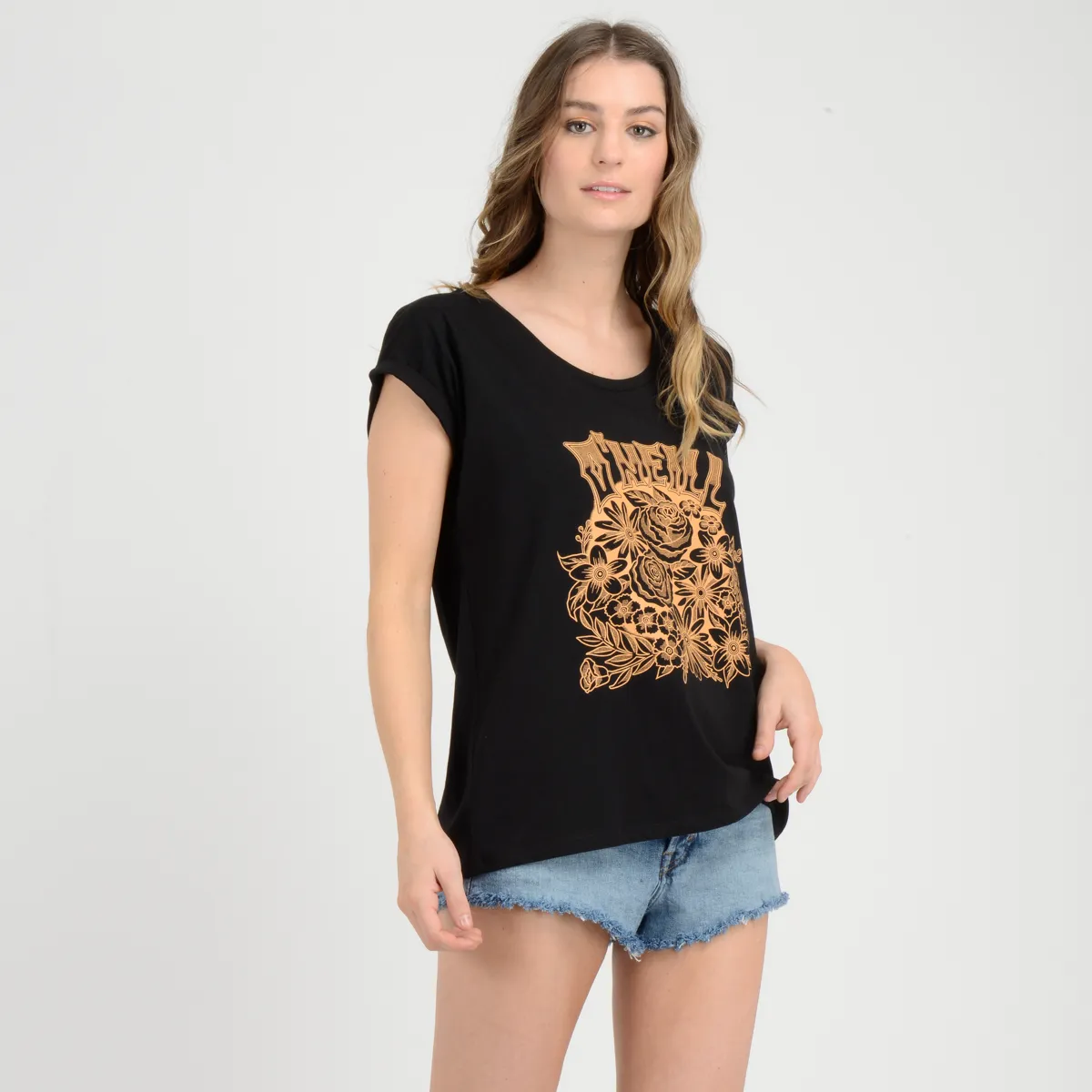 Polera Manga Corta Kota O'Neill Mujer Negro - Imagen 2
