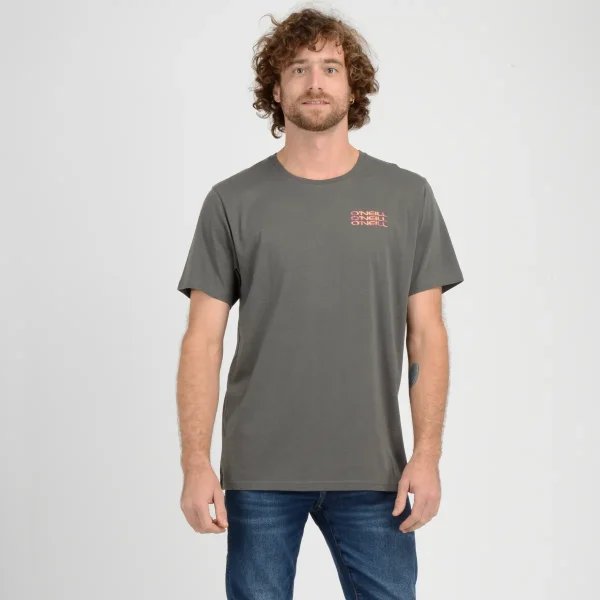 Polera Manga Corta Island O'Neill Hombre Gris Oscuro