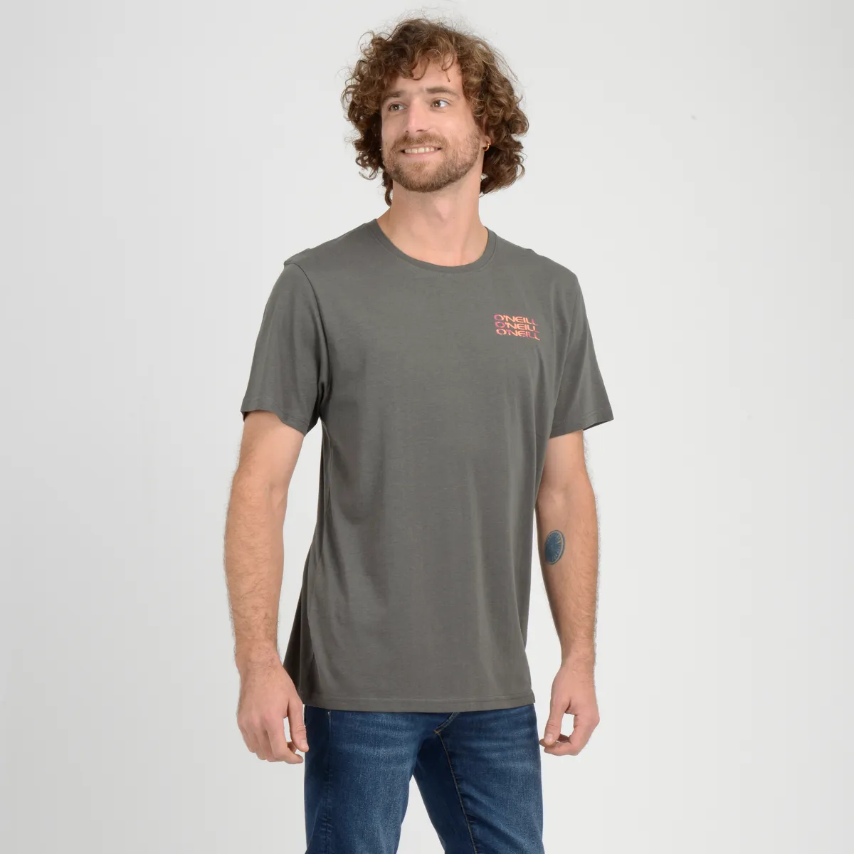 Polera Manga Corta Island O'Neill Hombre Gris Oscuro - Imagen 2