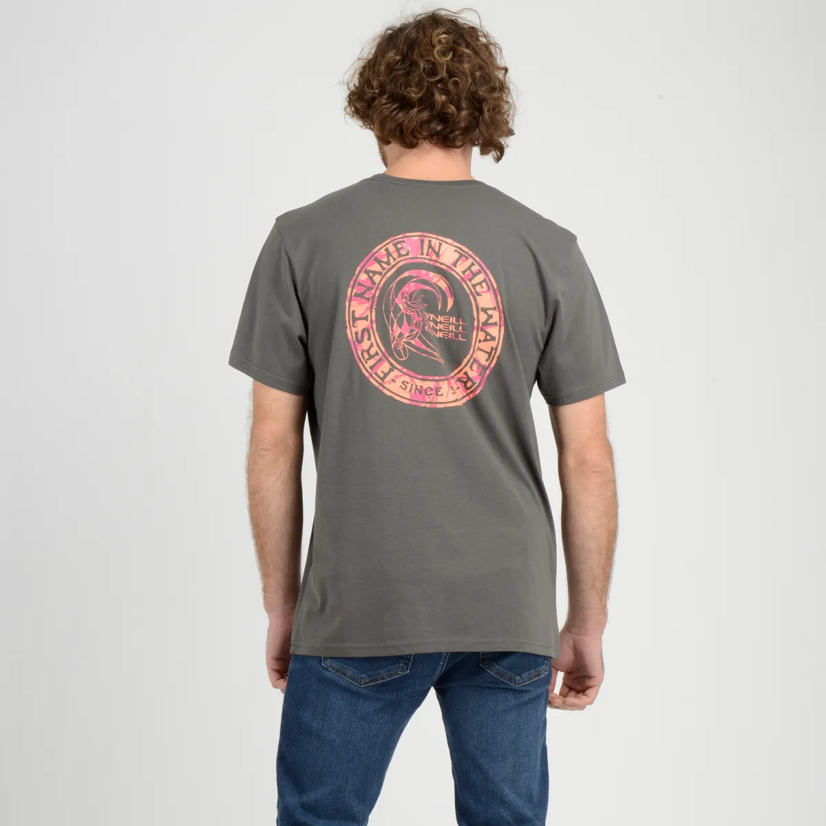 Polera Manga Corta Island O'Neill Hombre Gris Oscuro - Imagen 3