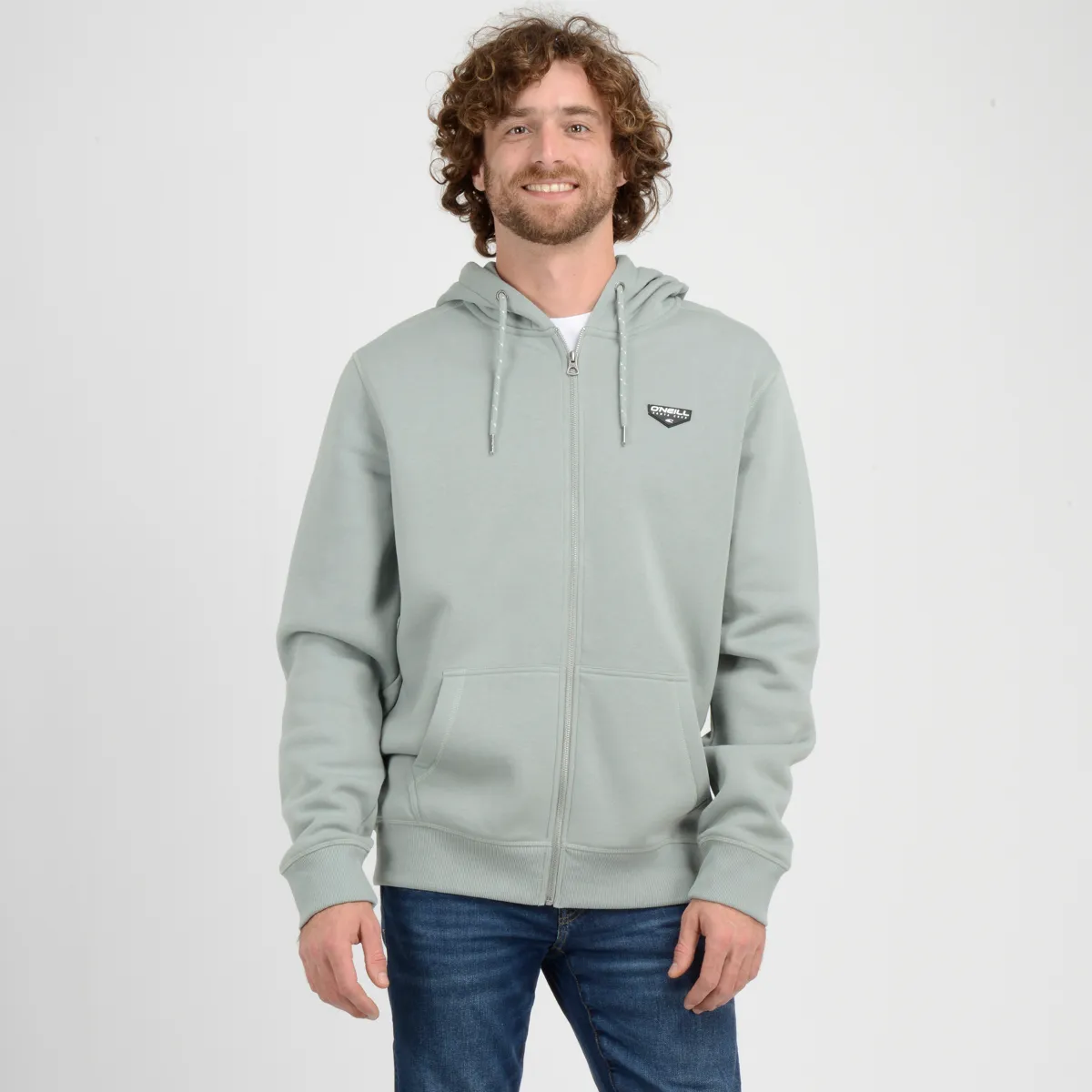 Poleron Full Zipper Region O'Neill Hombre Verde Claro