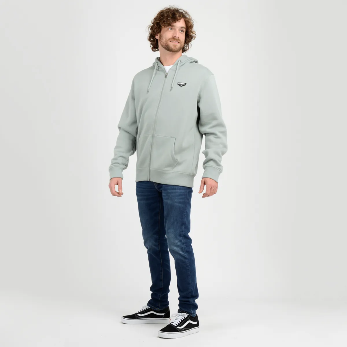 Poleron Full Zipper Region O'Neill Hombre Verde Claro - Imagen 4