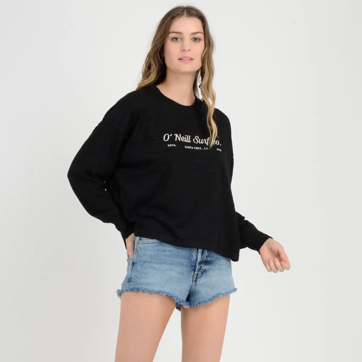 Sweater Blossom O'Neill Mujer Negro - Imagen 2