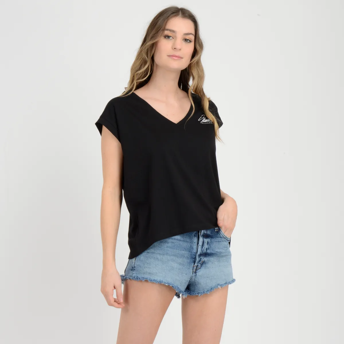Polera Manga Corta Angel O'Neill Mujer Negro - Imagen 2