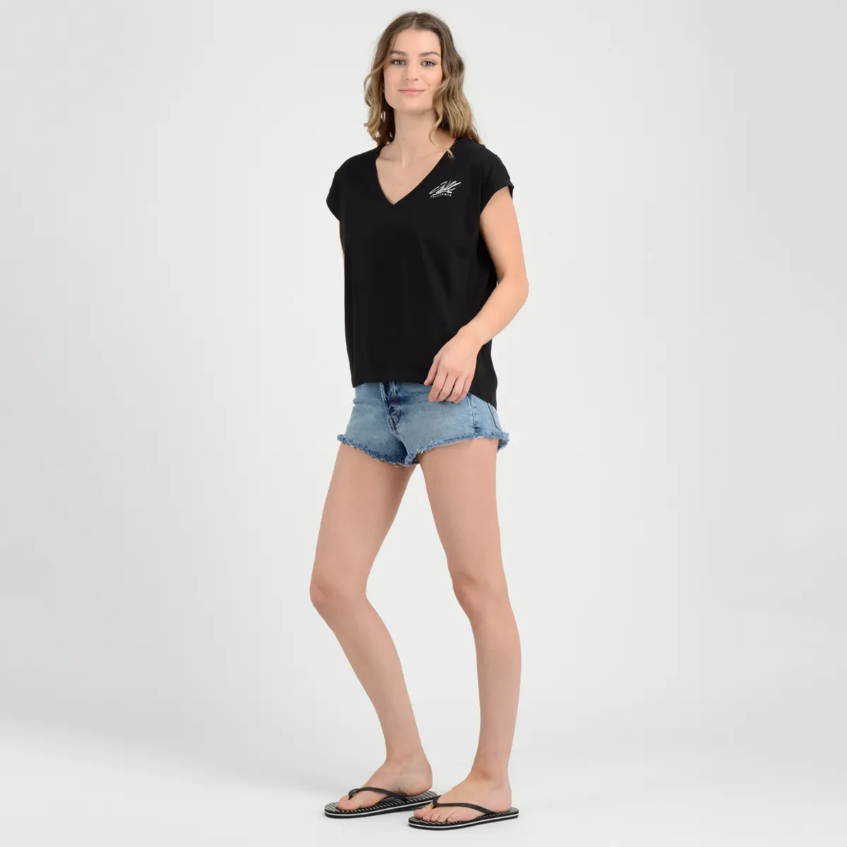 Polera Manga Corta Angel O'Neill Mujer Negro - Imagen 4