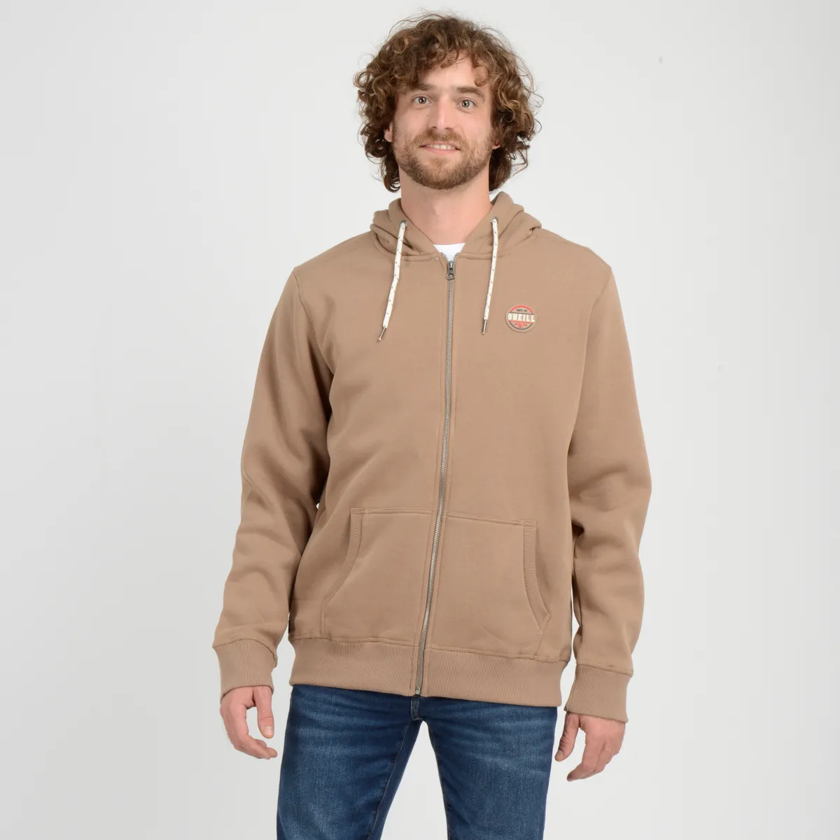 Poleron Full Zipper Line O'Neill Hombre Caf?