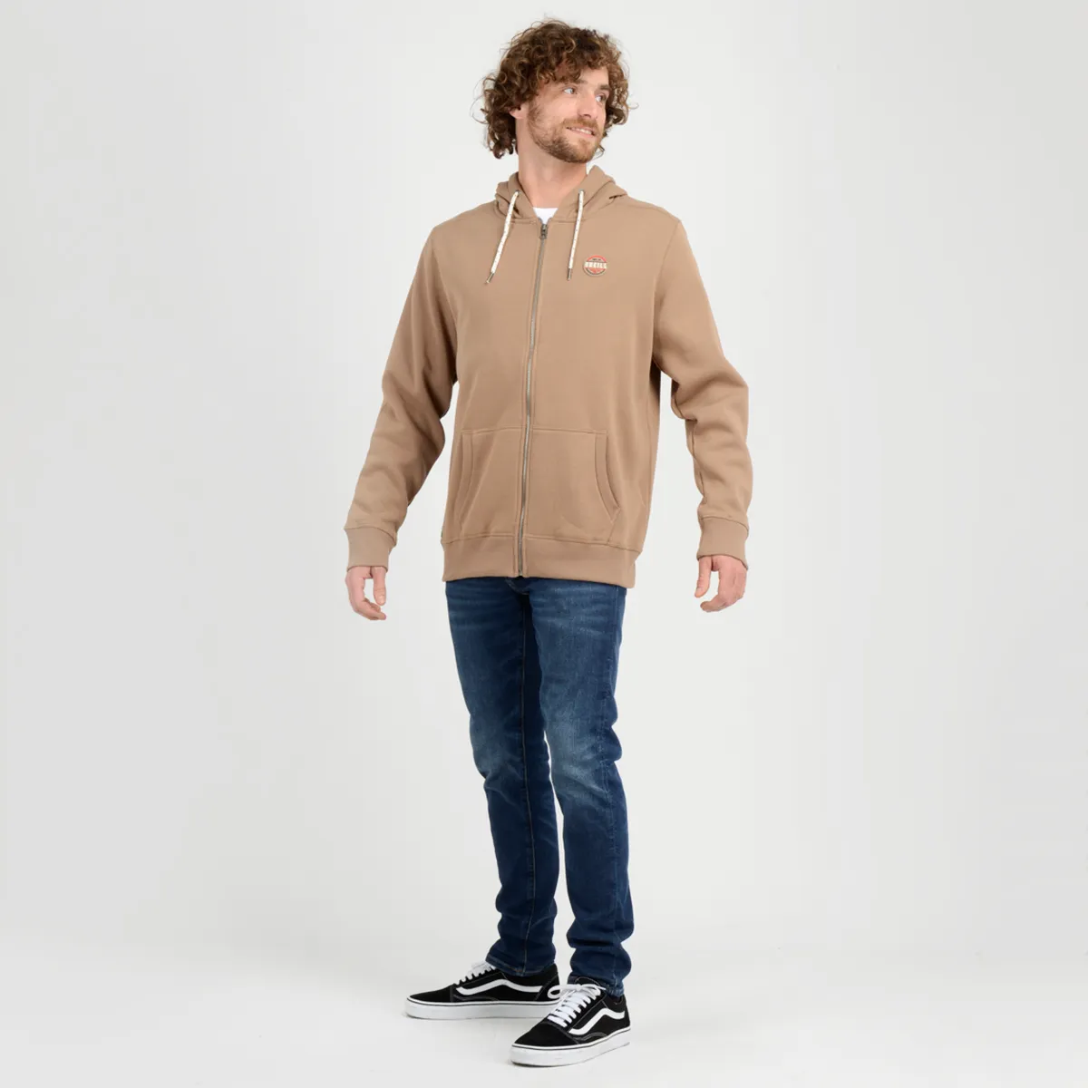 Poleron Full Zipper Line O'Neill Hombre Caf? - Imagen 4