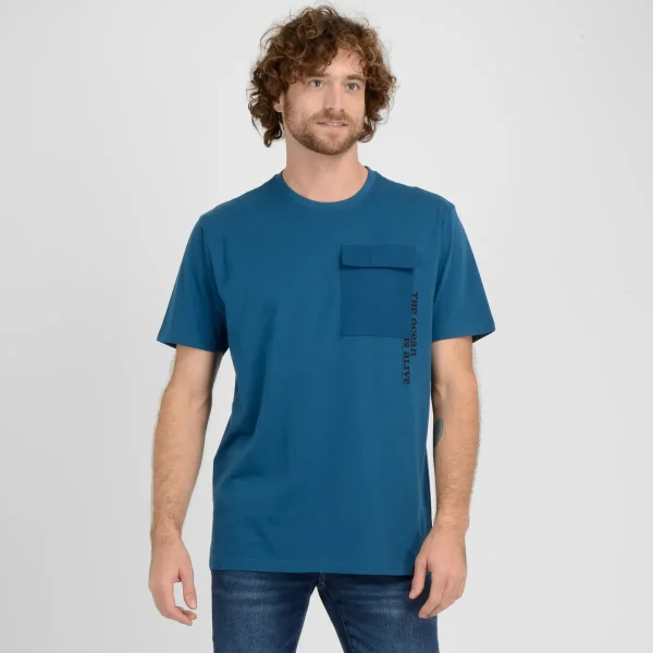 Polera Manga Corta Sand O'Neill Hombre Azul