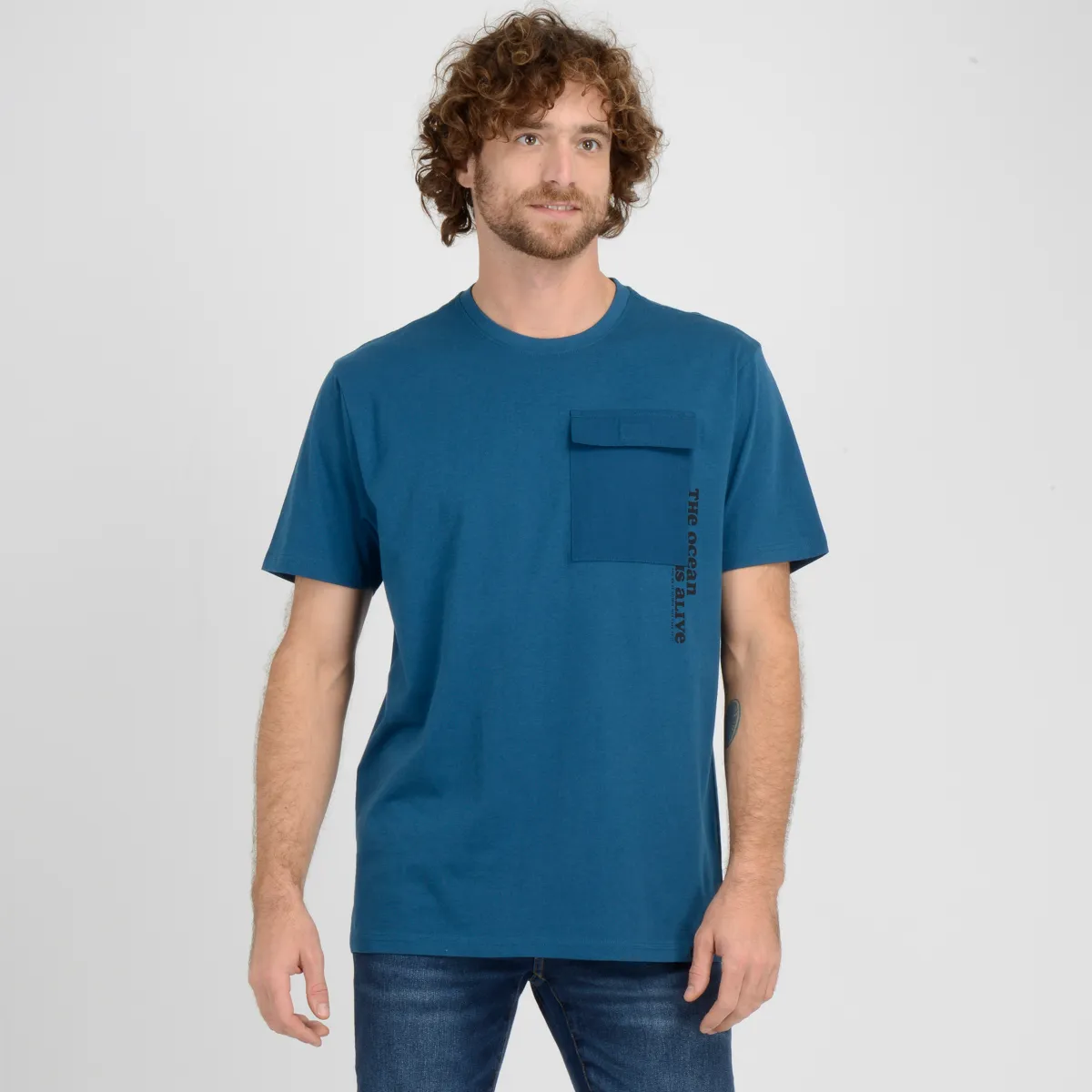 Polera Manga Corta Sand O'Neill Hombre Azul
