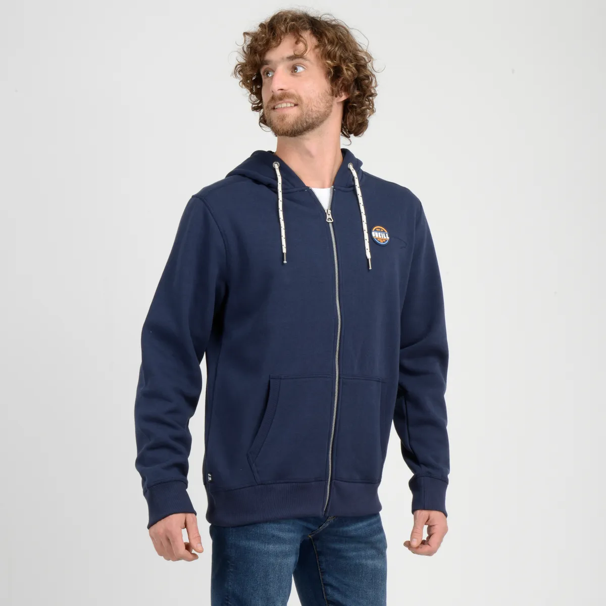 Poleron Full Zipper Line O'Neill Hombre Azul - Imagen 2