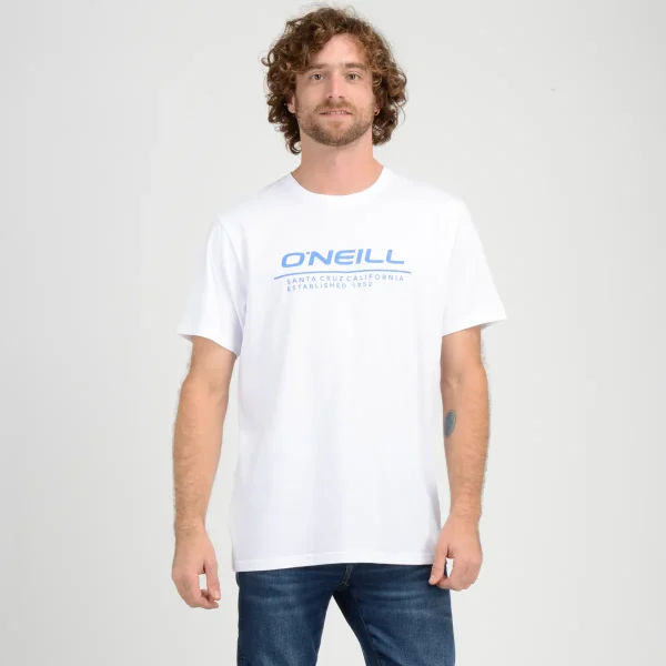 Polera Manga Corta Leash O'Neill Hombre Blanco