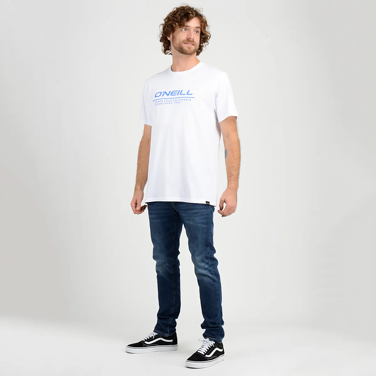 Polera Manga Corta Leash O'Neill Hombre Blanco - Imagen 4