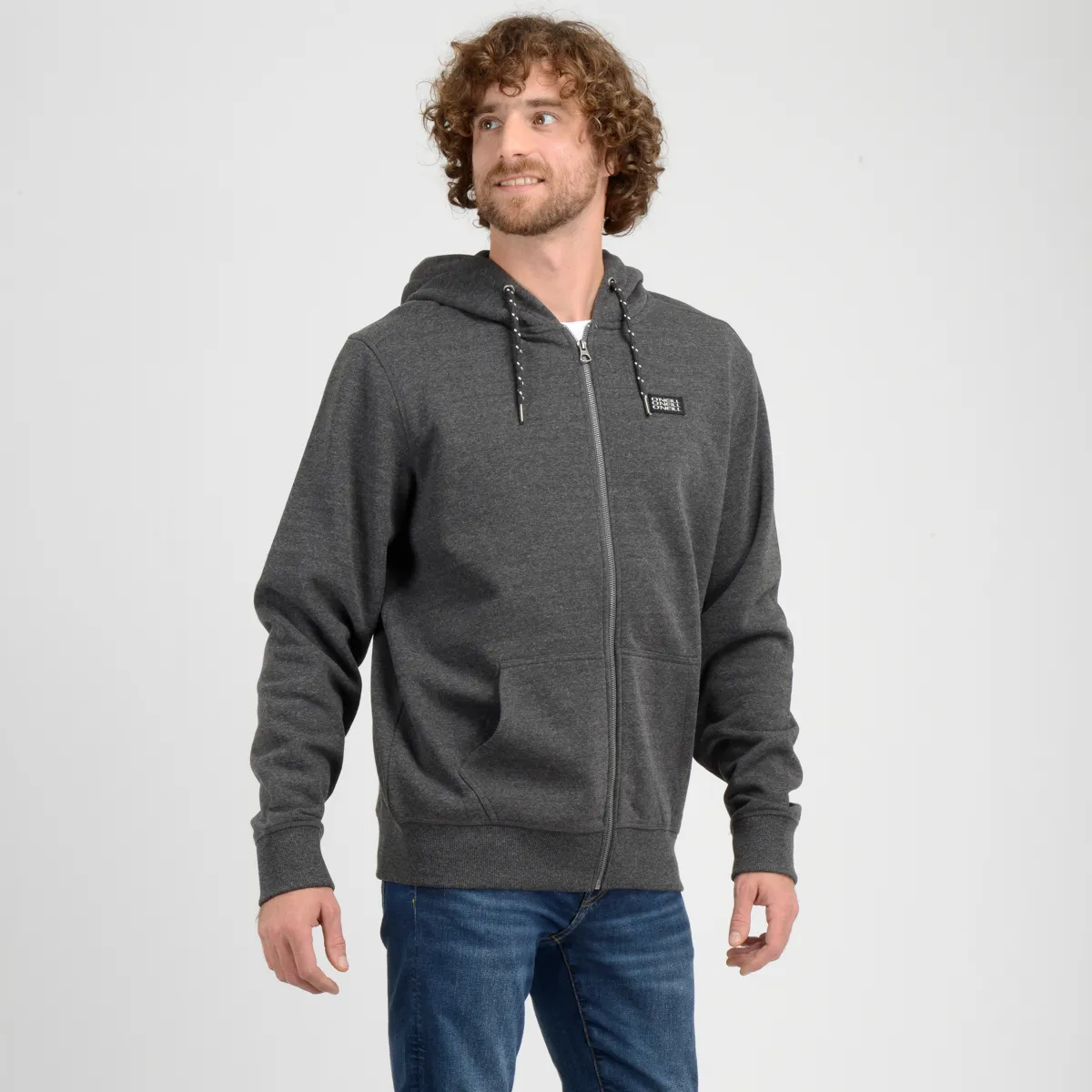 Poleron Full Zipper Origin O'Neill Hombre Gris Oscuro - Imagen 2