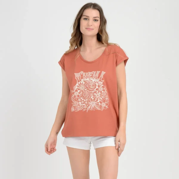 Polera Manga Corta Kota O'Neill Mujer Caf? Cobre