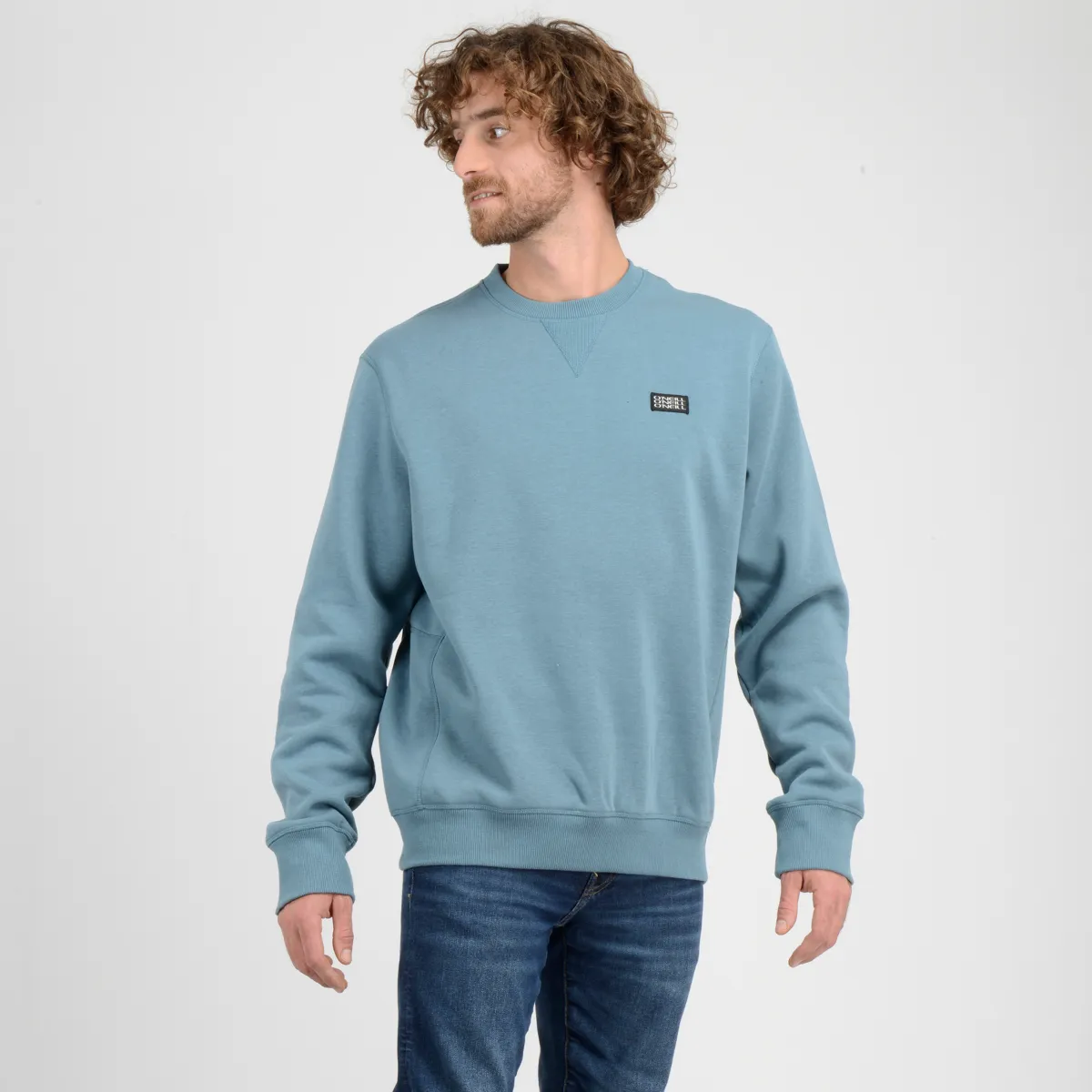 Poleron Cuello Redondo Crew O'Neill Hombre Turquesa - Imagen 2