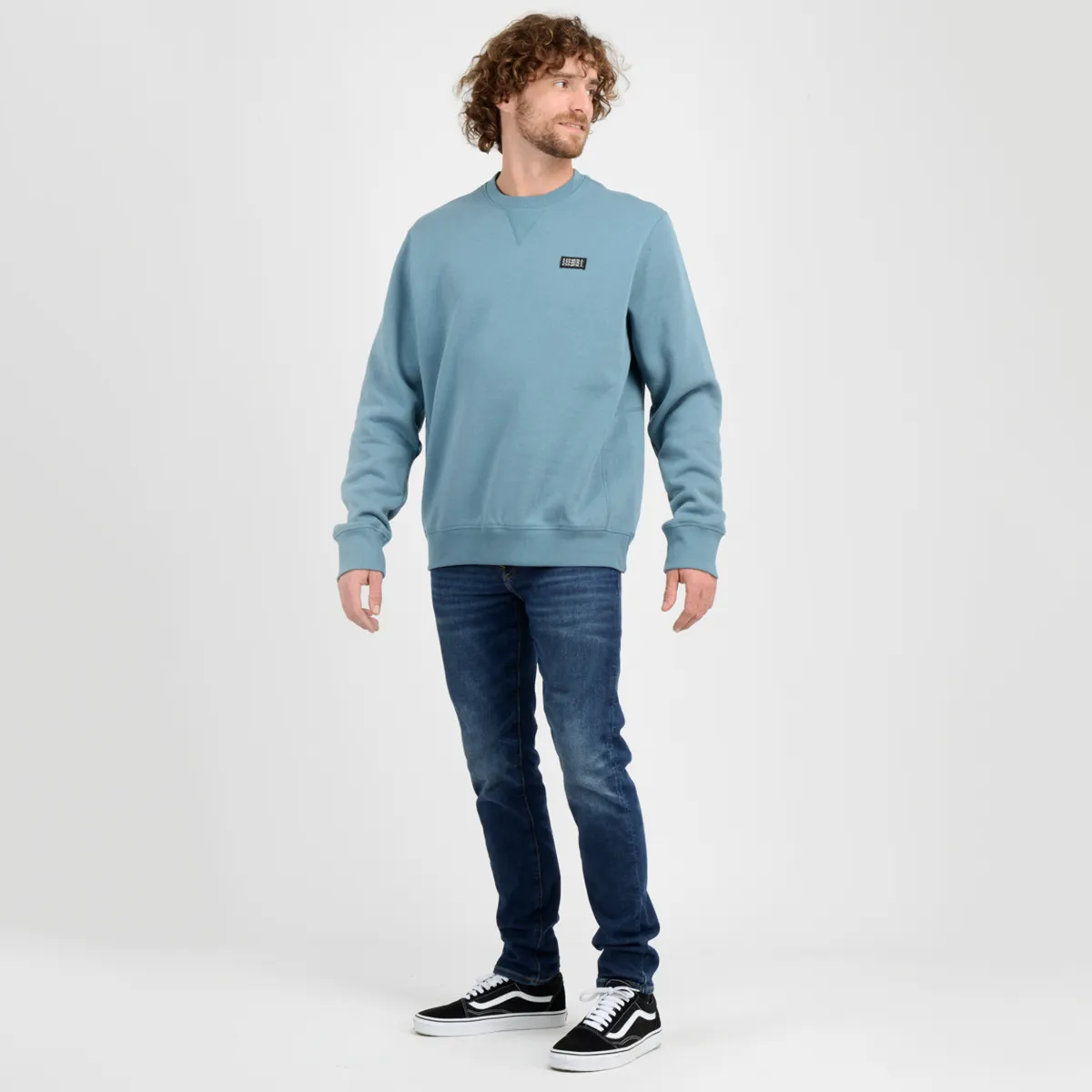 Poleron Cuello Redondo Crew O'Neill Hombre Turquesa - Imagen 4
