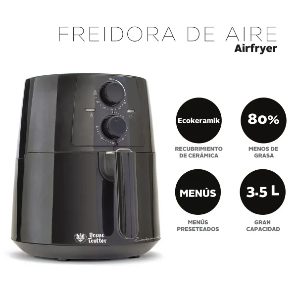 Freidora De Aire Ursus Trotter Keramikair 3,5 Lts Air Fryer - Imagen 3