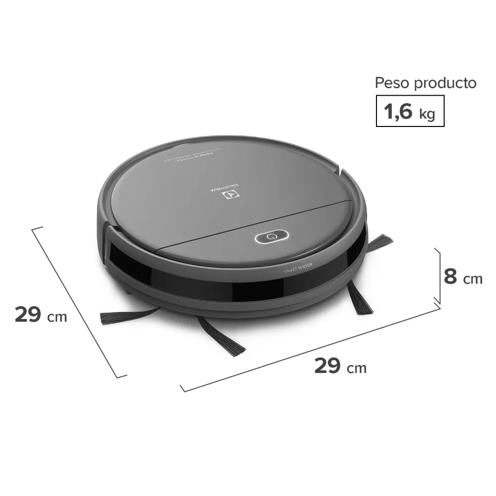 Aspiradora Robot Electrolux Limpieza Autónoma 3 en 1 y Carga Inteligente ERB30 Gris - Imagen 5