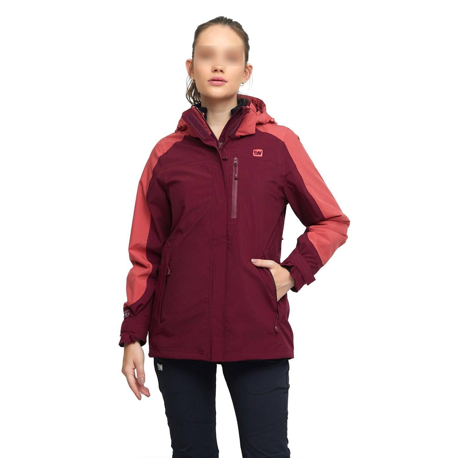 Chaqueta Mujer 3 en 1 Queenstown Burdeo
