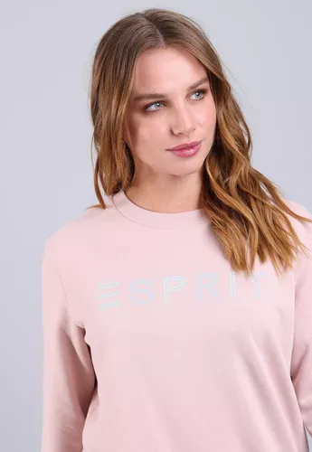 Poleron Logo Estampado Esprit Mujer Rosado - Imagen 2