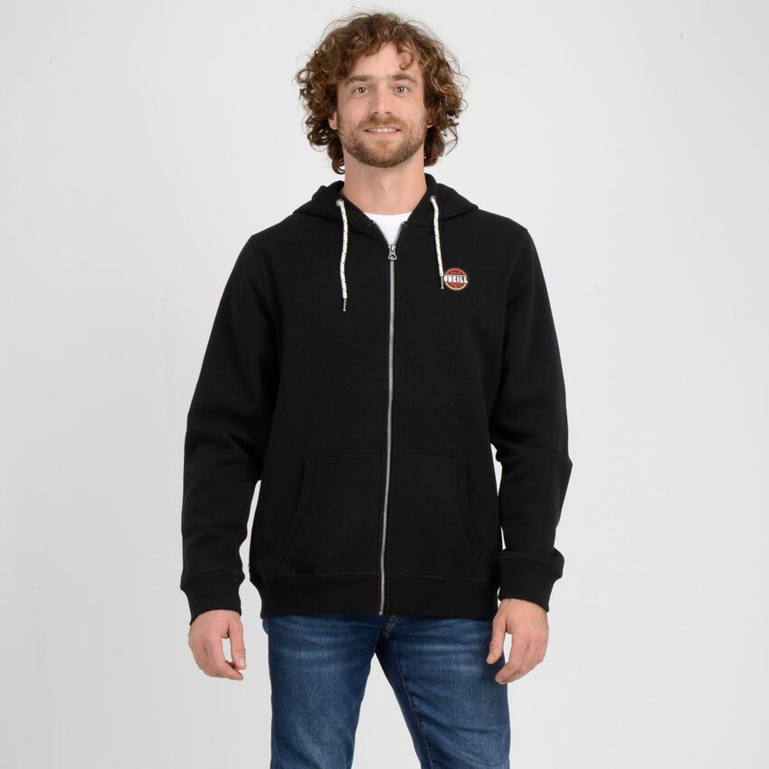 Poleron Full Zipper Line O'Neill Hombre Negro