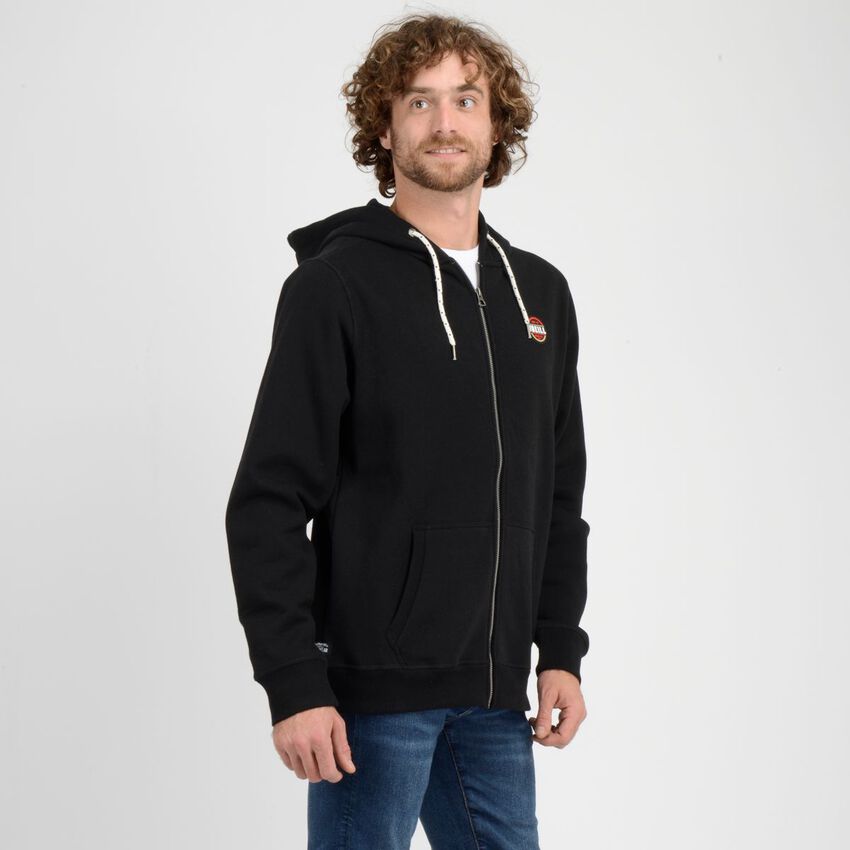 Poleron Full Zipper Line O'Neill Hombre Negro - Imagen 2