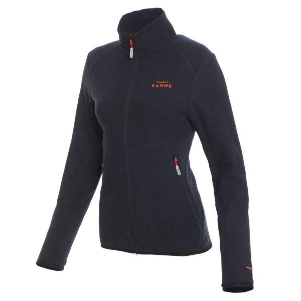 Polar Squares Full Zip Mujer Negro