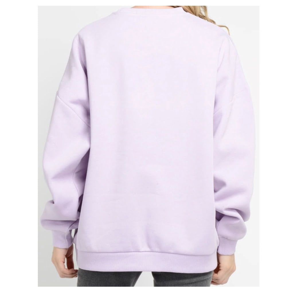Poleron Cuello Redondo Mujer Morado Claro/Pastel - Imagen 2