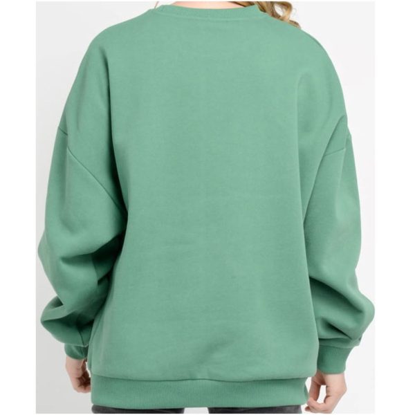 Poleron Cuello Redondo Mujer Verde Oscuro - Imagen 2