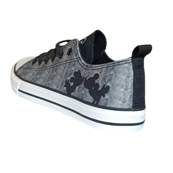 Zapatillas Mujer Gris con Negro  Disney Modelo Minnie Mouse diseño Mickey y Minnie - Imagen 3
