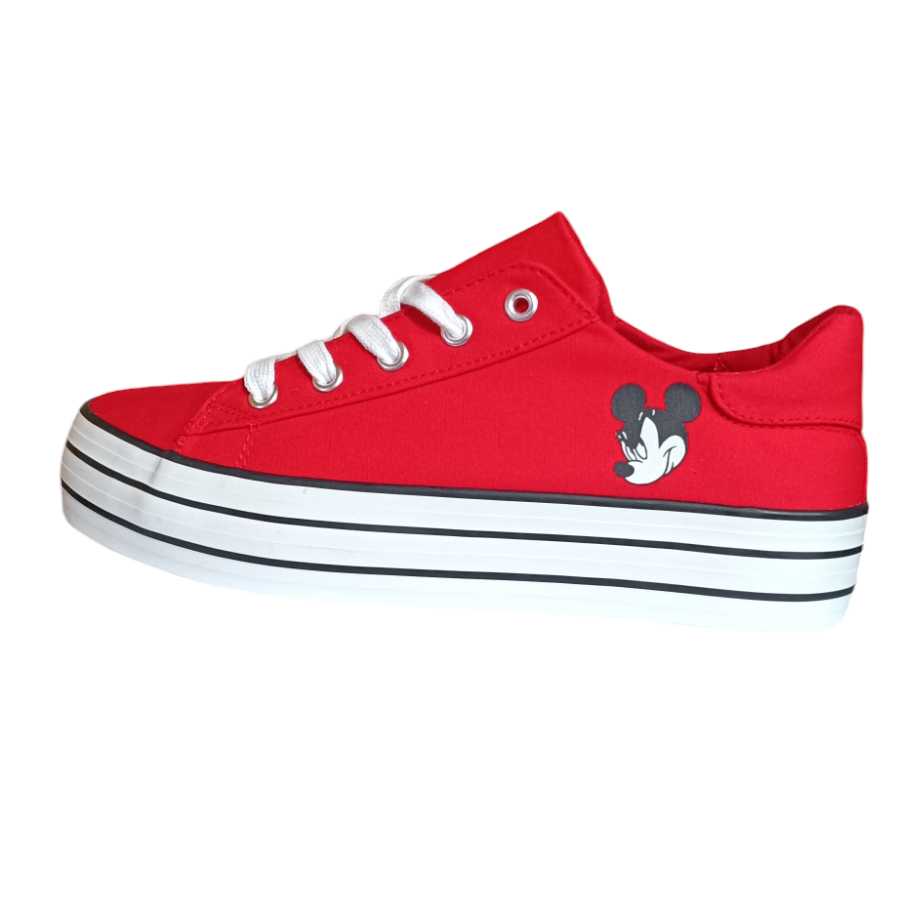 Zapatillas Disney Mujer Rojas Modelo Minnie Mouse Diseño Mickey - Imagen 2
