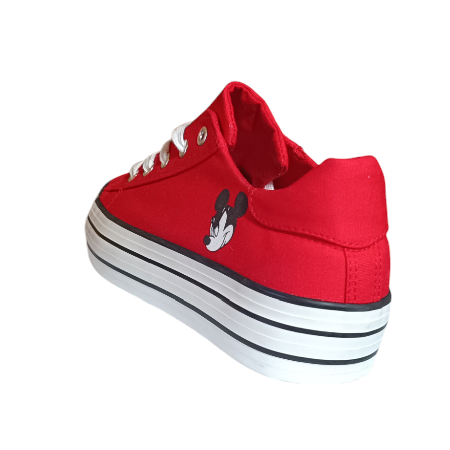 Zapatillas Disney Mujer Rojas Modelo Minnie Mouse Diseño Mickey - Imagen 3