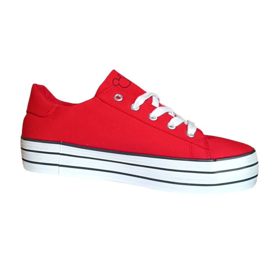 Zapatillas Disney Mujer Rojas Modelo Minnie Mouse Diseño Mickey - Imagen 5
