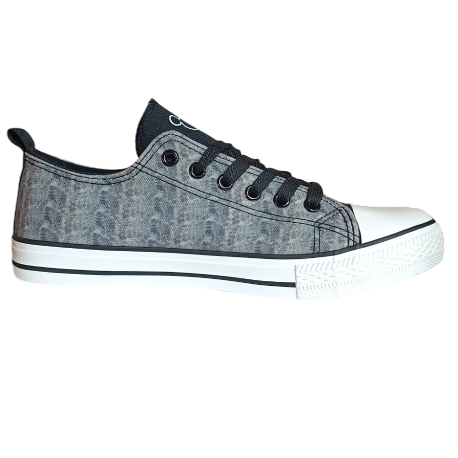 Zapatillas Mujer Gris con Negro  Disney Modelo Minnie Mouse diseño Mickey y Minnie - Imagen 5