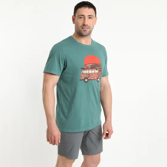Polera Discharge Lifestyle Hombre Verde - Imagen 2