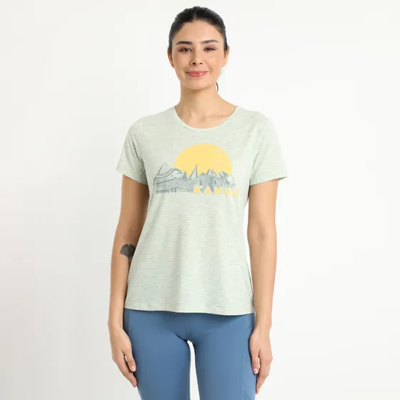 Polera Graphics Mujer Verde Agua