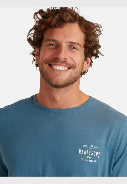 Polera Sun Wave Maui Hombre Denim - Imagen 3