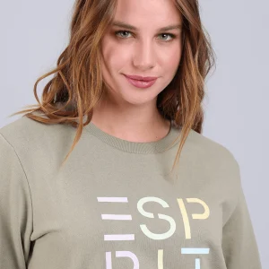 poleron-mujer-logo-estampado-esprit201-3.webp Poleron Logo Estampado Esprit Mujer Verde Musgo